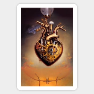 Steampunk mechanical heart Sticker